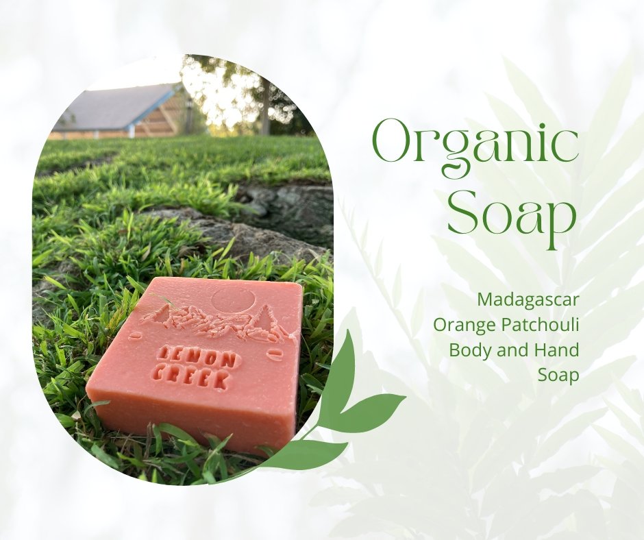 Madagascar Orange Patchouli Body Bar: Captivating blend of warm patchouli and sweet citrus for a sensual bathing experience.