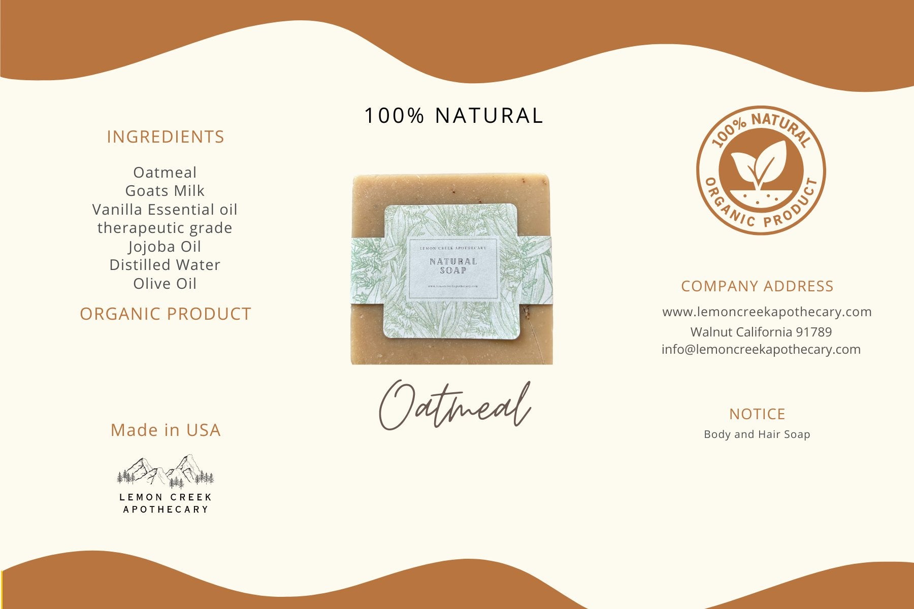 Goatmilk soap with oatmeal